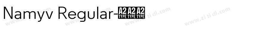 Namyv Regular字体转换